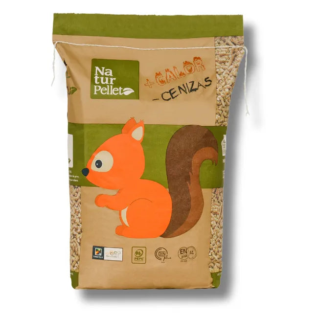 Pellets Naturpellet. 1-Palet de 77 sacos certificado Enplus de 15 kg
